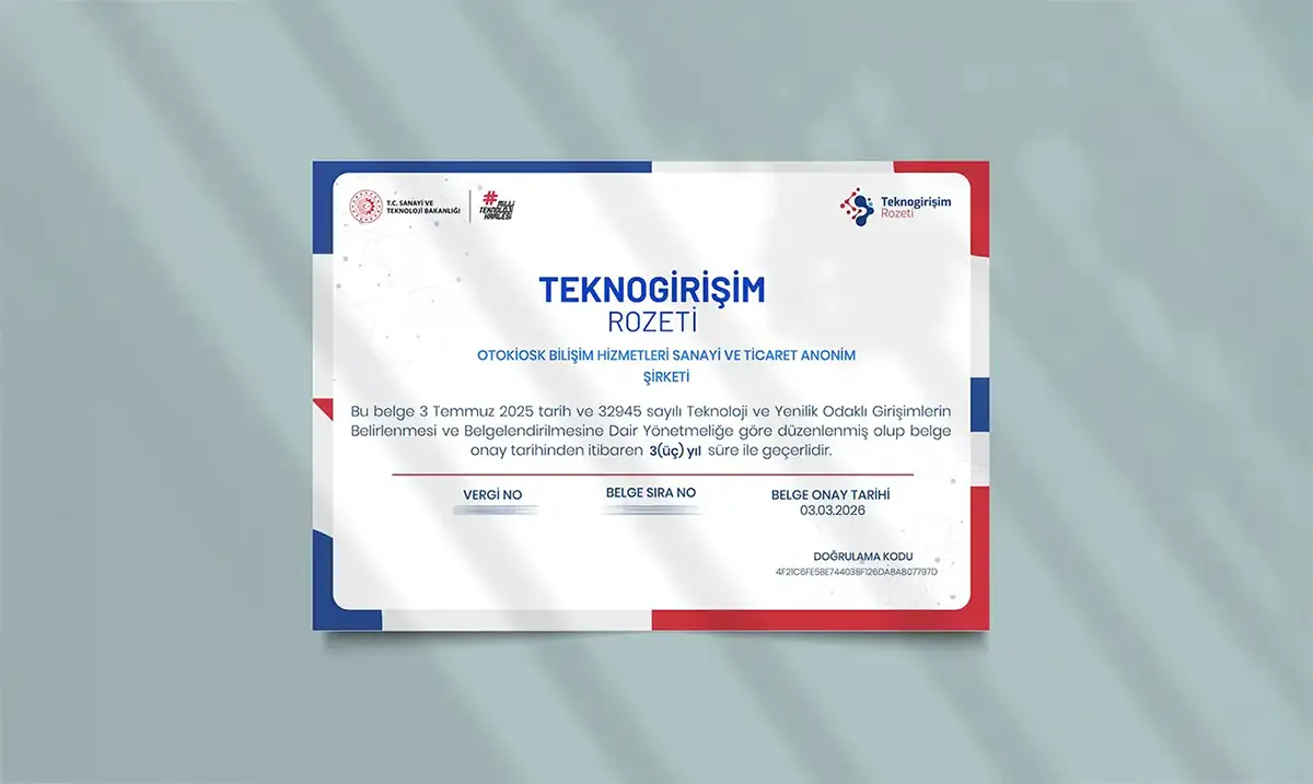 Otokiosk Teknogirişim Rozeti